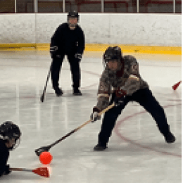 NU Cadets playing Broomball Tournament at RMC Saint Jean