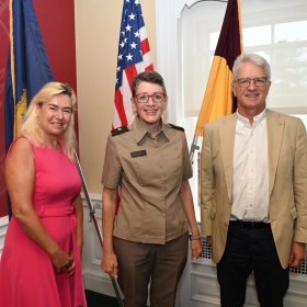 Dr. Petra Schneebauer, Austrian Ambassador to the United States, Visits Norwich University