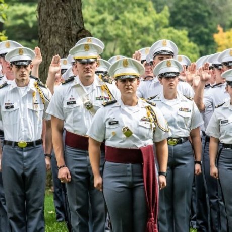 Cadets in formation on the Upper Parade Ground.