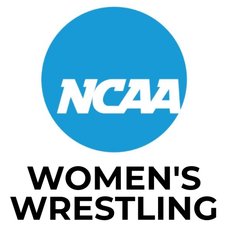 NCAA logo with text underneath that reads Women's Wrestling