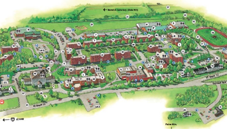 Campus Map, Directions, Trip Planning  Norwich University