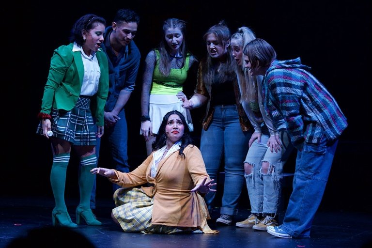 Pegasus Players in "The Heathers" musical.