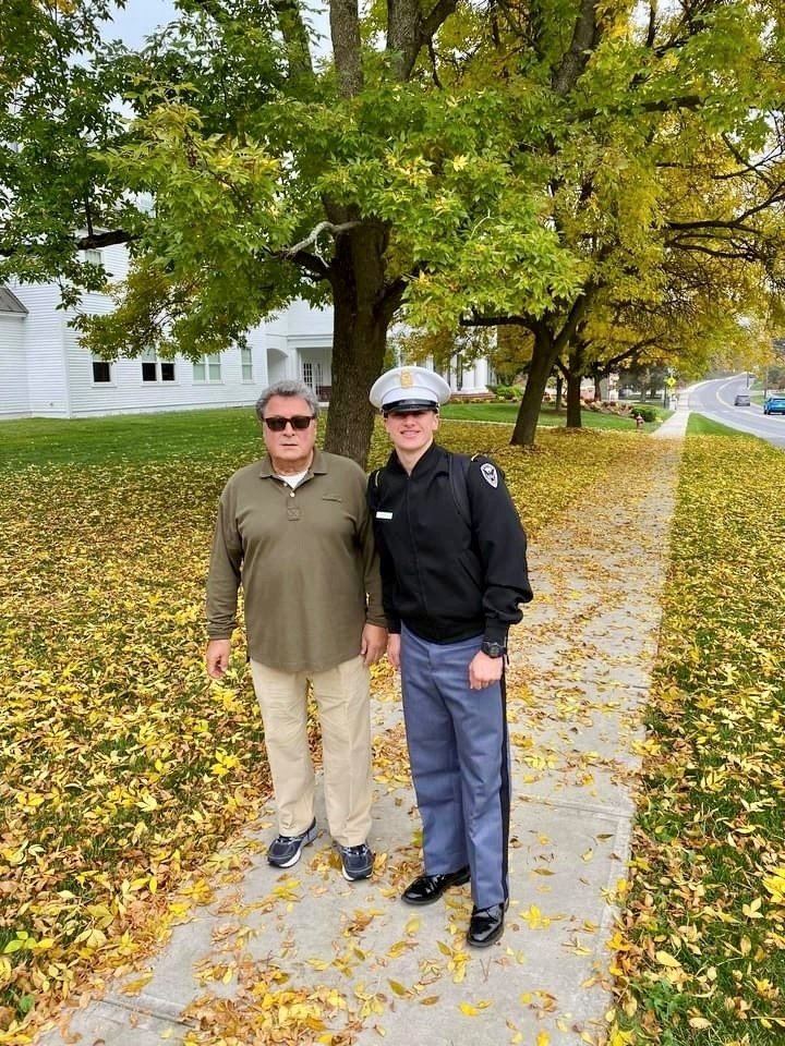 Alan R. Porretti ’70 and his grandson, Michael Nadeau ’25