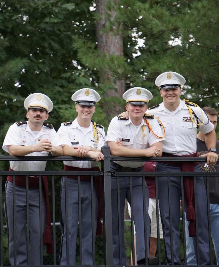 Thoren Berg with fellow cadets