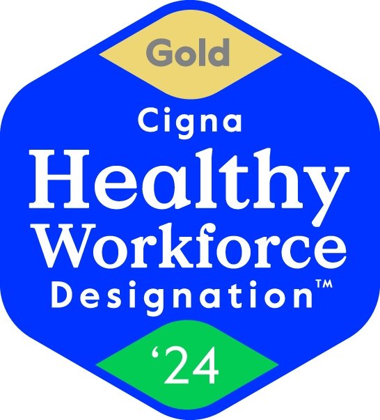 Gold Cigna Healthy Workforce Designation Trademark 2024